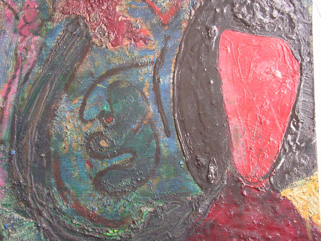 Mat Lamb - olieverf op paneel - abstract - 1996 - museum stuk. kopen? Bied vanaf 450!