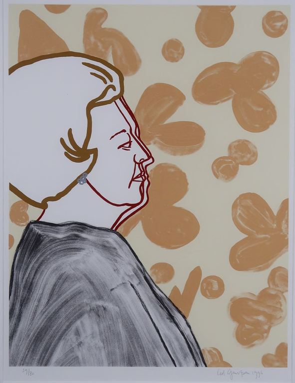 Ad Gerritsen: Zeefdruk, Beatrix - Ingelijst kopen? Bied vanaf 50!