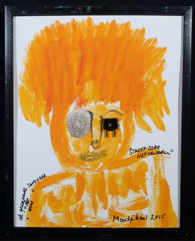 Meertje Kaal: Olieverf op karton, Streep door het verleden - Ingelijst kopen? Bied vanaf 1!