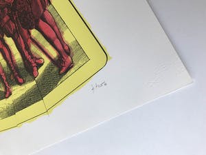 Jiri Kolar - Jirí Kolár - Cavalerie royale - gesigneerde lithografie - oplage 75 - 1986 kopen? Bied vanaf 95!