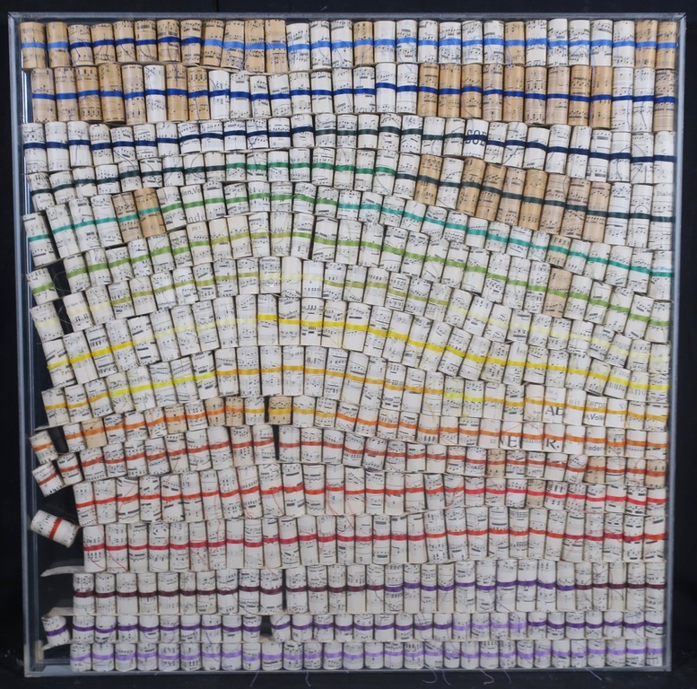 Stef Kreymborg: Bladmuziek en garen, Ingewikkelde muziek III - Ingelijst kopen? Bied vanaf 100!