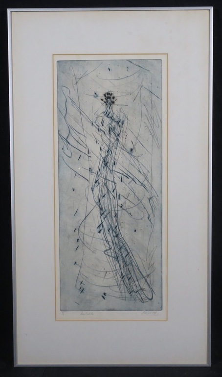 Ad Arma: Ets, Gestalte - Ingelijst verkocht voor € 45!