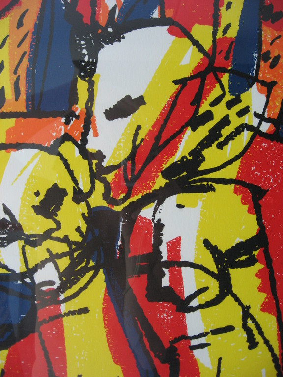 Herman Brood: Kleurenzeefdruk - 'Met bibberende ....' - opl. 300 ex. kopen? Bied vanaf 129!