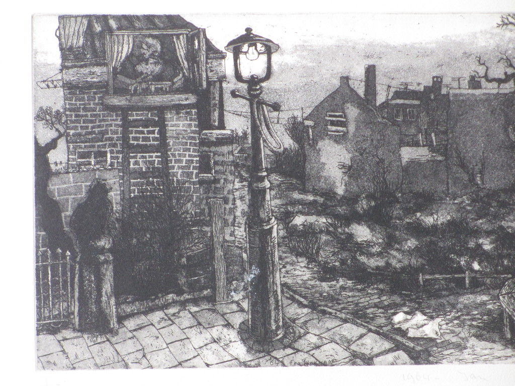 Fer Hakkaart, Leidse buurt, Ets 1964 kopen? Bied vanaf 55!