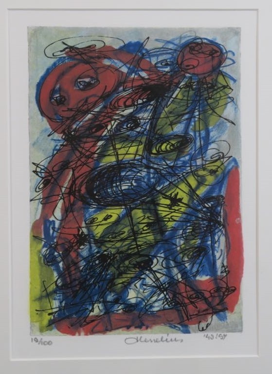 Henk Hesselius: Litho, Experimenteel universum II - Ingelijst kopen? Bied vanaf 20!