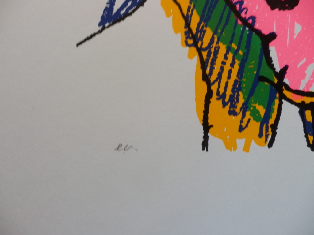 HERMAN BROOD GROTE  HANDGESIGNEERDE ZEEFDRUK  MAN EN PAARD kopen? Bied vanaf 55!