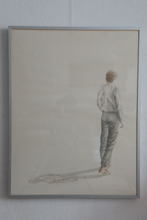 Jan Rotteveel, vijfkleuren litho, Vertrek verkocht voor € 75!