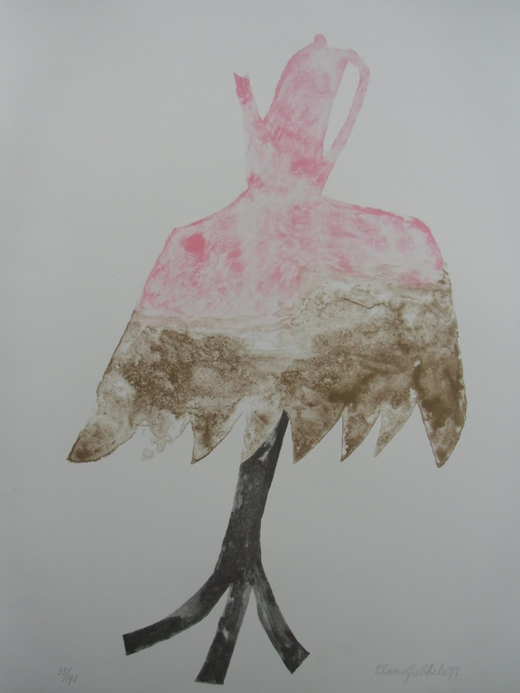 ROZE KOFFIEKAN OP TAFEL // KLEURENLITHO VAN KLAAS GUBBELS kopen? Bied vanaf 160!