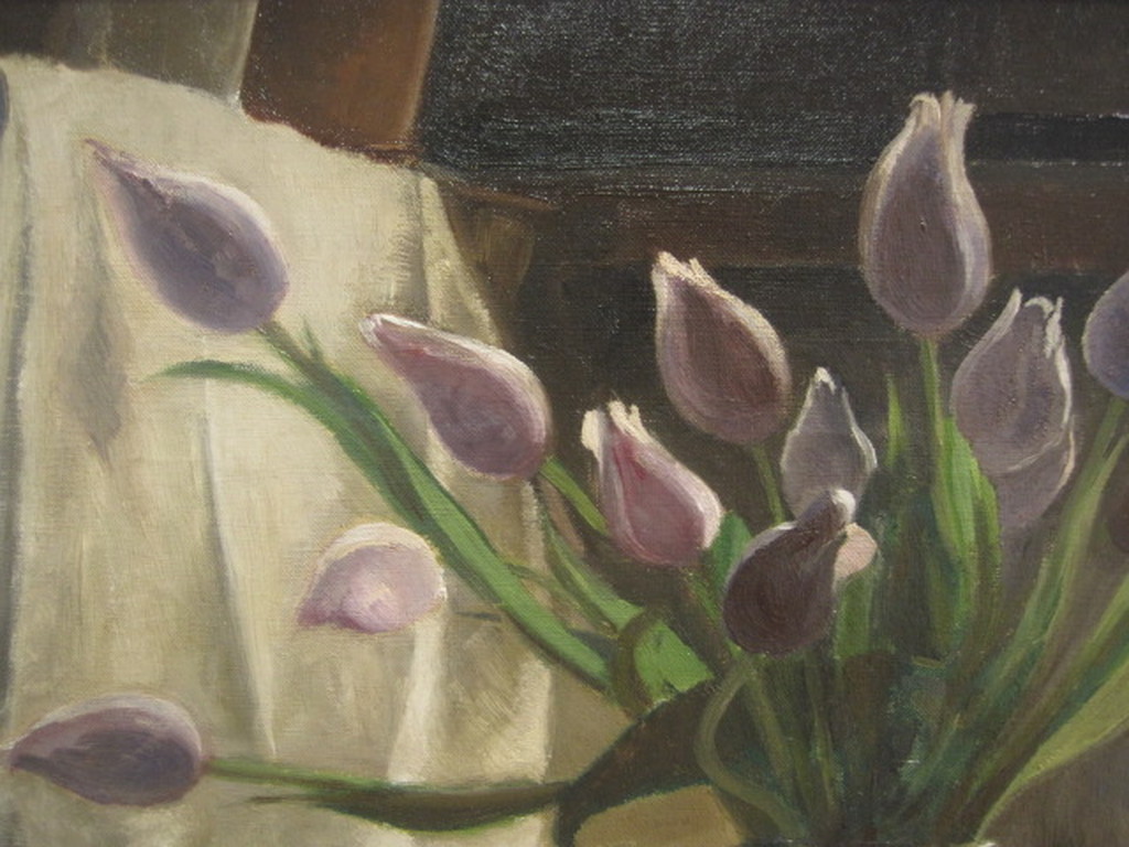 A.J.Massink 1892-1957 "stilleven lila rozen" olieverf gesigneerd 1932 kopen? Bied vanaf 1!