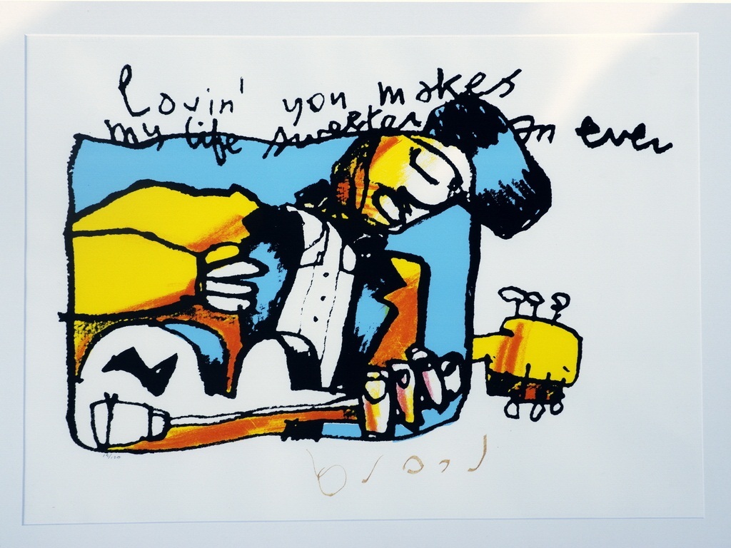 Herman Brood - Originele handgesigneerde zeefdruk - Lovin You verkocht voor € 495!
