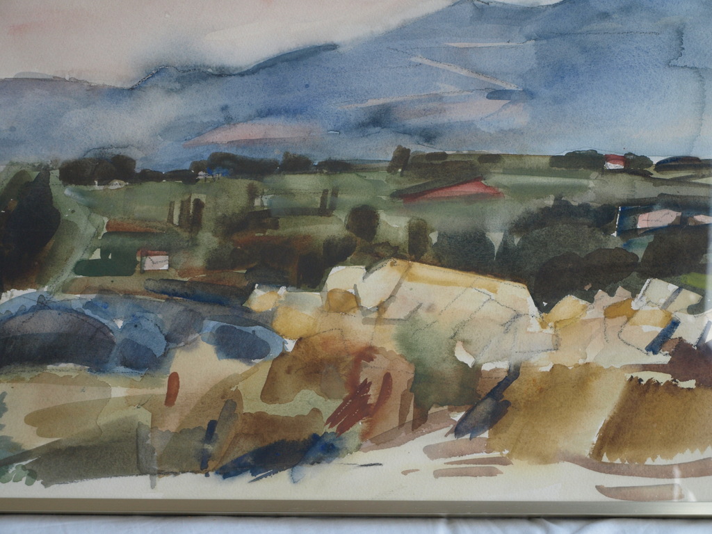 Jan Engelman : Aquarel – Landschap – gesigneerd & ingelijst – ca 1980 kopen? Bied vanaf 85!
