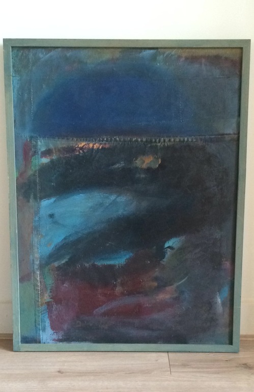 Dalia Wolff "Horse Place" (2000). Prachtig, kleurrijk abstract werk verkocht voor € 75!