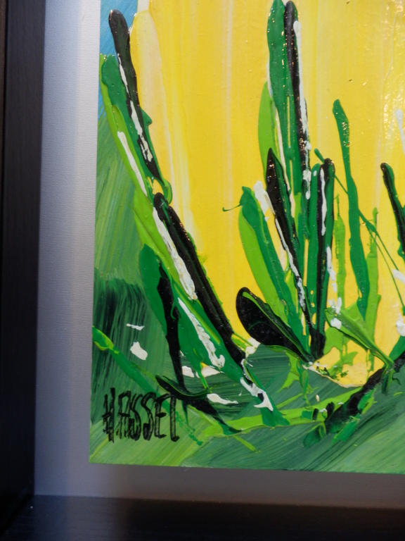 AD van HASSEL  Schilderij op MDF   GELE TULPEN  Handgesigneerd kopen? Bied vanaf 35!