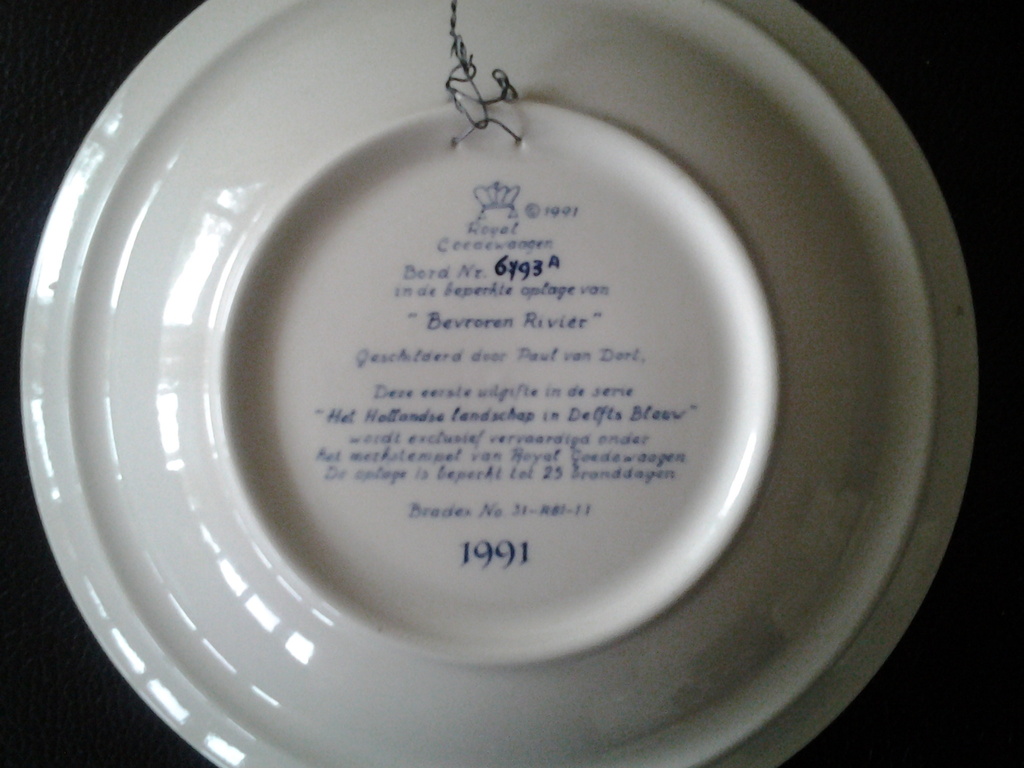 Wandbord Delfts Aardewerk 1991, Plateelschilder Paul van Dort kopen? Bied vanaf 30!