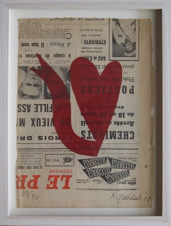 Klaas Gubbels houtdruk uit 2008, uniek werk. kopen? Bied vanaf 375!