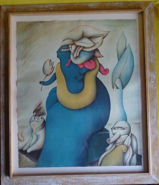 Jörg Remé, Litho, Probedonde, 1976, ingelijst kopen? Bied vanaf 45!