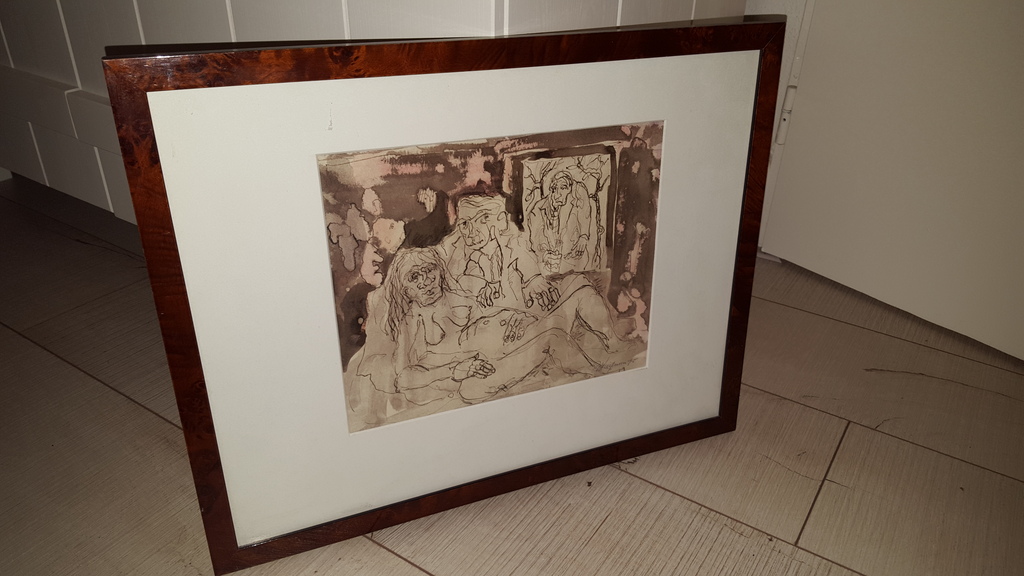 Piet Wiegman (1930-2008) - gemende techniek, gesigneerd en gedateerd '75  kopen? Bied vanaf 1!