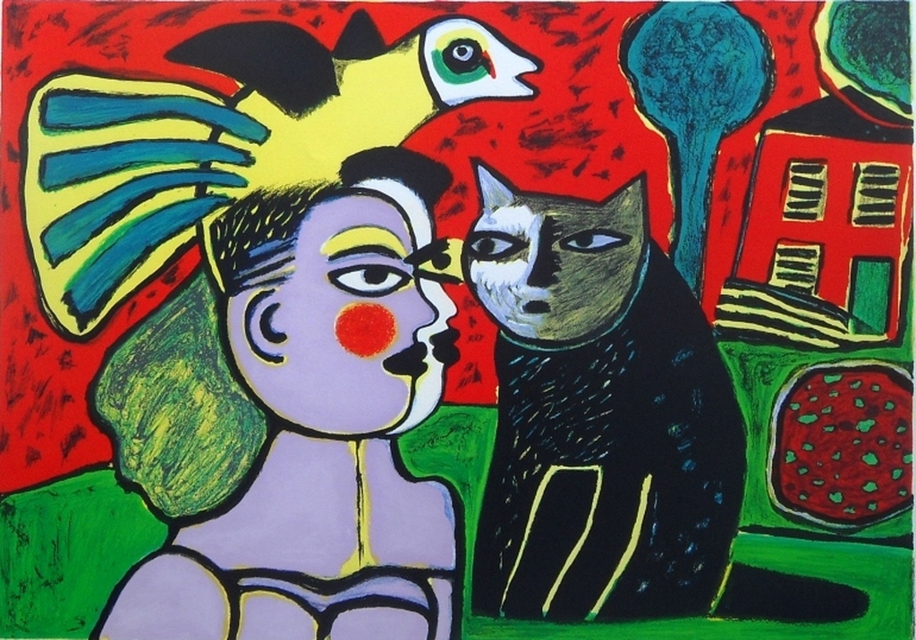 Corneille: Vrouw,kat en vogel  kopen? Bied vanaf 1!