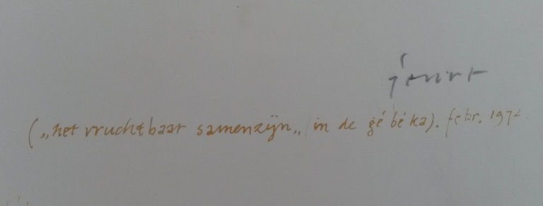 Geurt van Dijk - "het vruchtbaar samenzijn" in gé bé ka kopen? Bied vanaf 25!