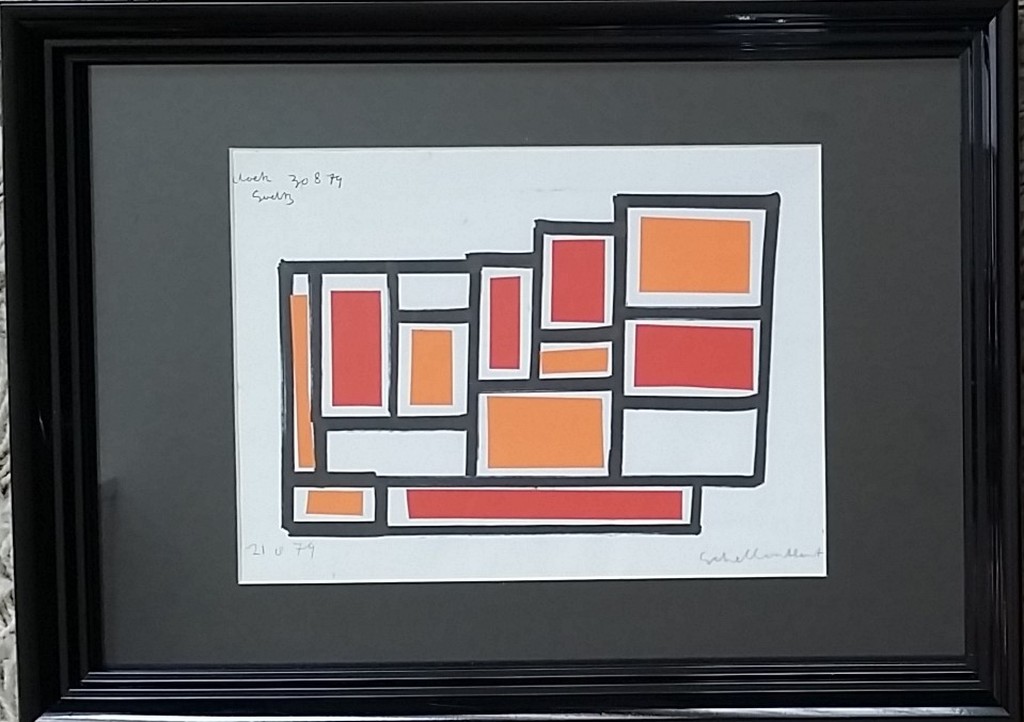 Siep van den Berg - Siep van den Berg - Inkt Collage op papier  verkocht voor € 100!