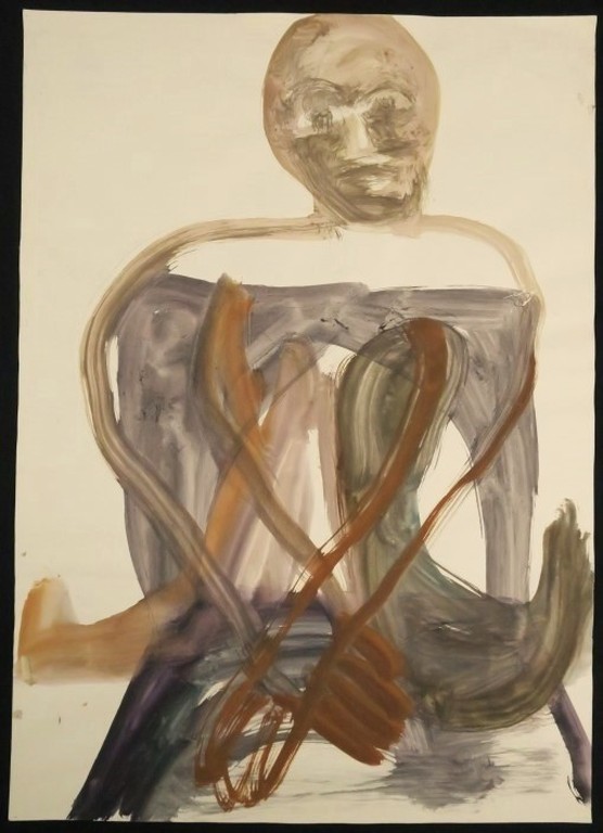 Martin Disler: Gouache, Z.T. Figuur kopen? Bied vanaf 450!