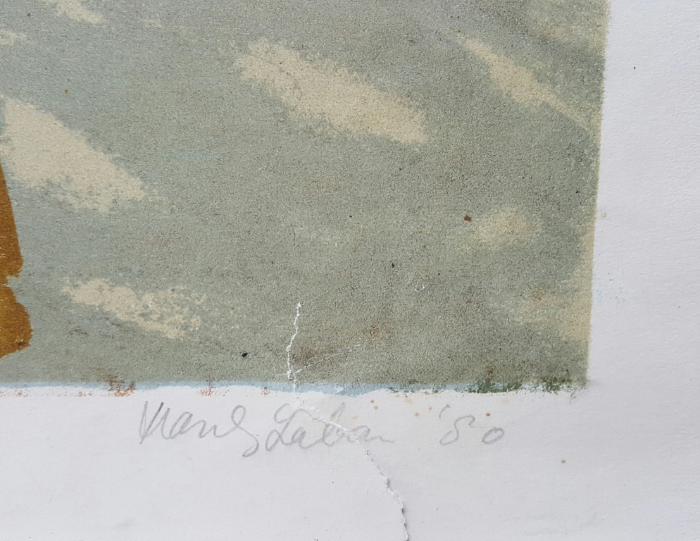 Hans Laban, litho, z.t. iets beschadigd kopen? Bied vanaf 1!