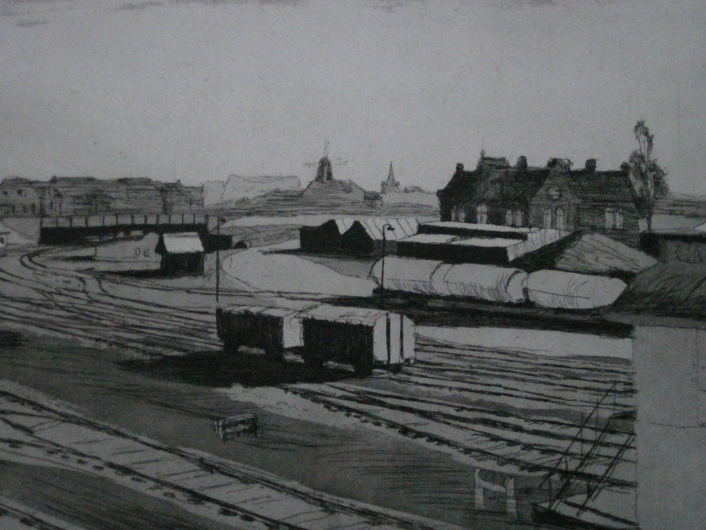 Henk Huig (1934-) - Ets "de Rietlanden Amsterdam Oost" kleine oplage 20/20 kopen? Bied vanaf 1!