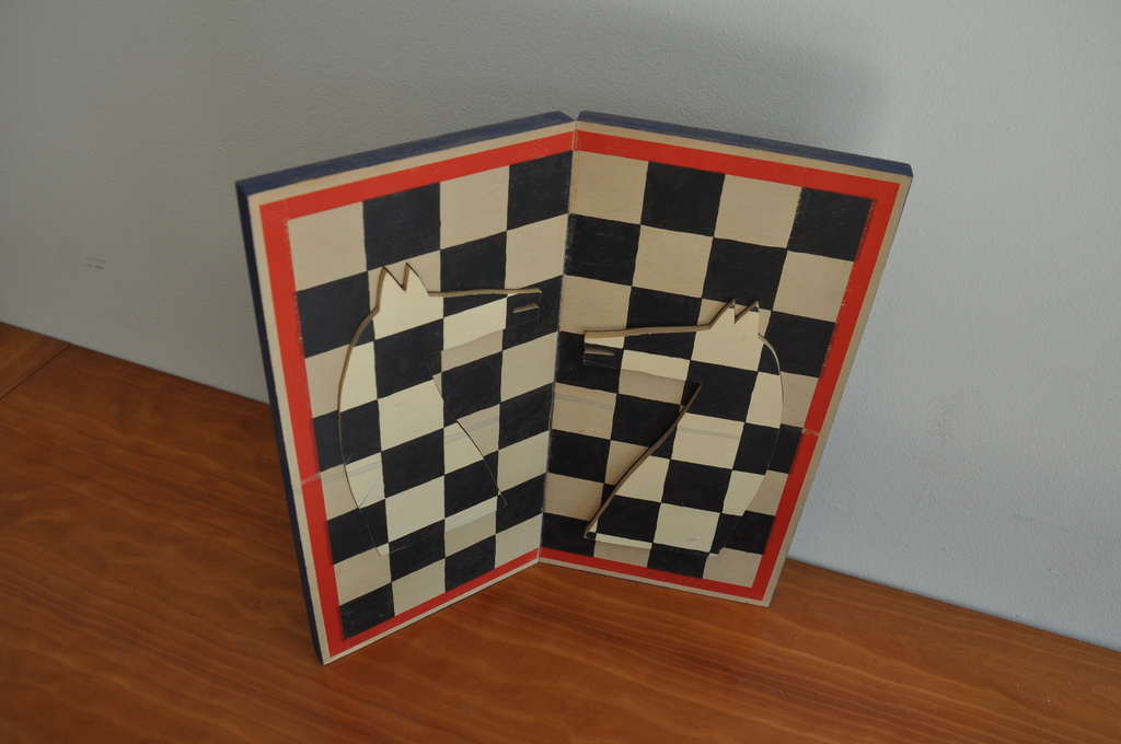 Klaas Gubbels: Schaakbord, handgeschilderd en gesigneerd oplage 30 ex. - 1992 kopen? Bied vanaf 600!