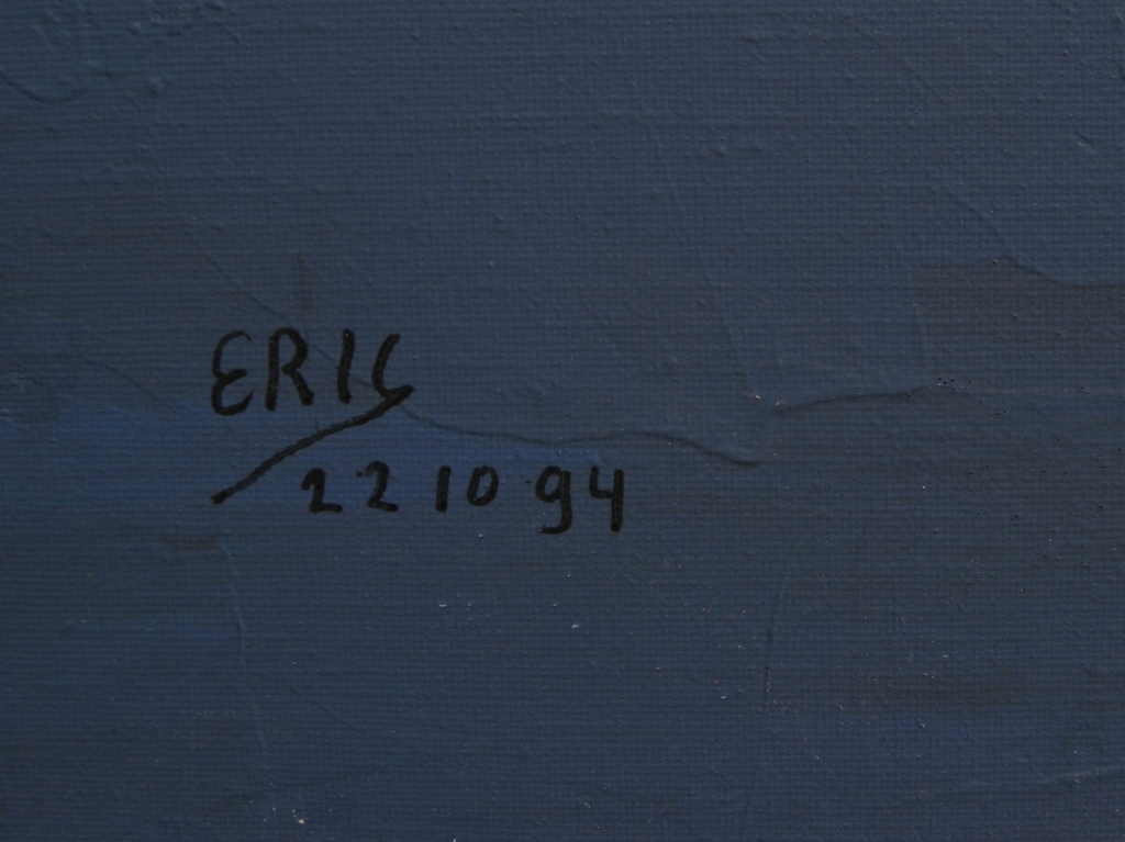 Eric Pool (1937-2012) - Acryl op doek - Hell's Angel 1994 kopen? Bied vanaf 1!