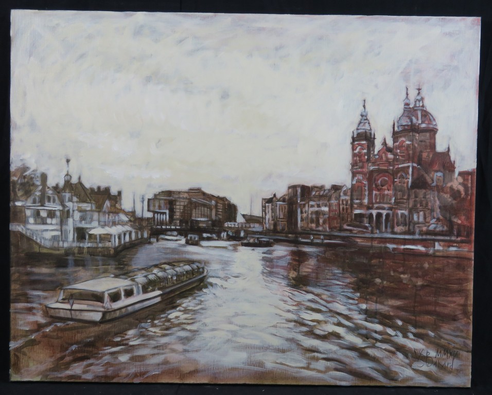 Valentin Bakardjiev: Olieverf op doek, Double Tree - Amsterdam kopen? Bied vanaf 150!