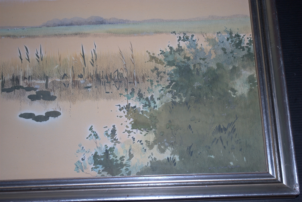 aquarel: Brabants waterlandschap kopen? Bied vanaf 40!