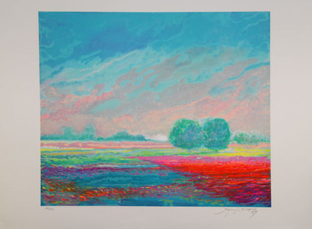 Les trois hêtres - Lithografie - Handgesigneerd - Oplage 170+180 kopen? Bied vanaf 40!