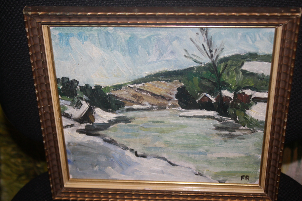 FRANS RUWEL 1912-1987 - HUIZEN IN DE WINTER verkocht voor € 95!
