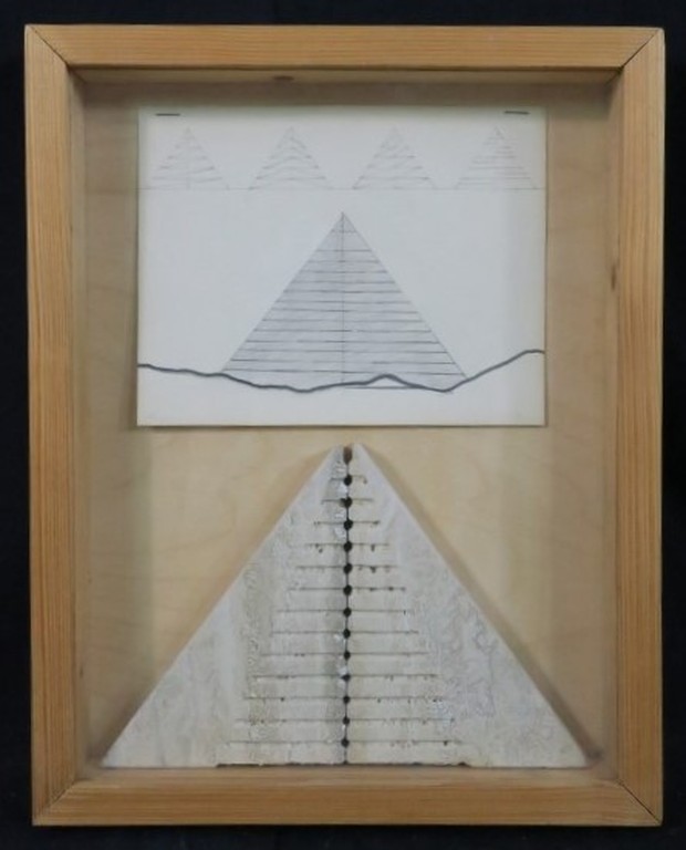 Christiaan Paul Damste: Potloodtekening en Steen, Z.T. - Ingelijst verkocht voor € 310!