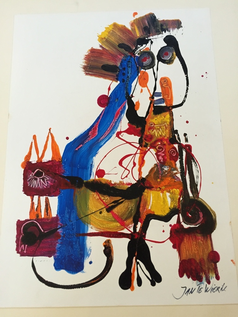 JAN TE WIERIK origineel werk Gemengde technieken kopen? Bied vanaf 1!
