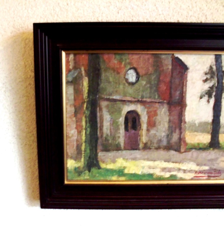 Olieverf opdoek,geplakt op board. August van Steenacker 1890-1965  België. kopen? Bied vanaf 65!