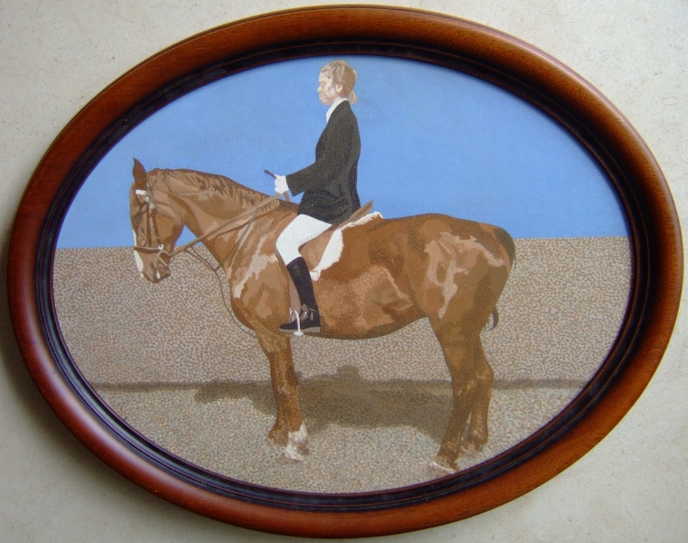 Sheila op paard, oliverf op paneel,door Fred van der Wal kopen? Bied vanaf 125!