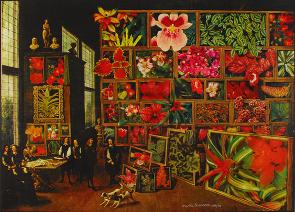 Martin Schwarz - Blumen-Salon - handgesigneerde kleuroffsetlithografie - 1998/99 verkocht voor € 35!