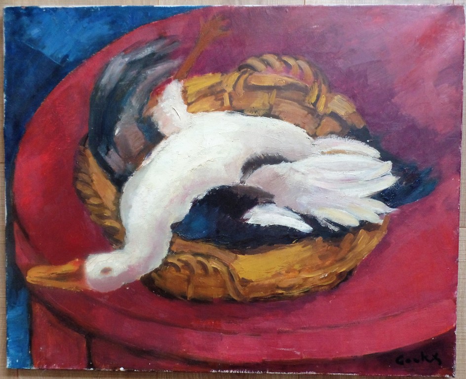 Jan Cockx 1891-1976  -  olieverf op doek  - Jachtstilleven verkocht voor € 45!