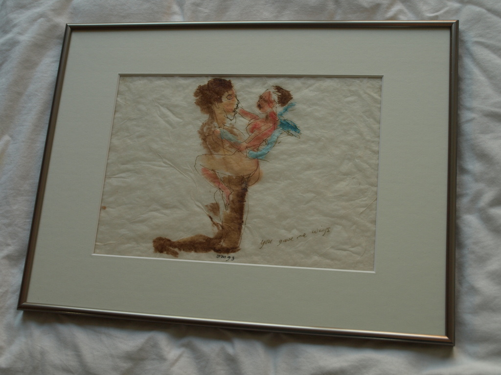 Maria Poot : olieverf op rijstpapier – You gave me Wings – 1993 kopen? Bied vanaf 1!