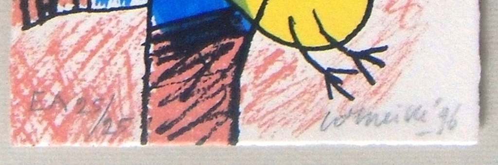 Corneille: naakt in blauw met vogel kopen? Bied vanaf 1!