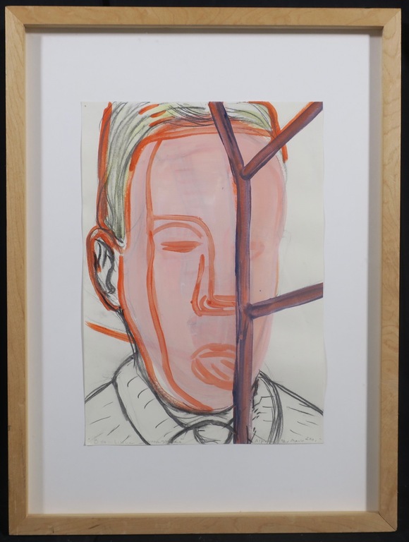 Alphons ter Avest: Potlood en ei tempera, Voorstudie: Boomlikker - Ingelijst kopen? Bied vanaf 60!