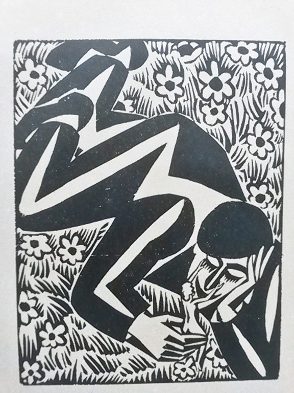 Frans Masereel, houtsnede, omstreeks 1930 verkocht voor € 40!