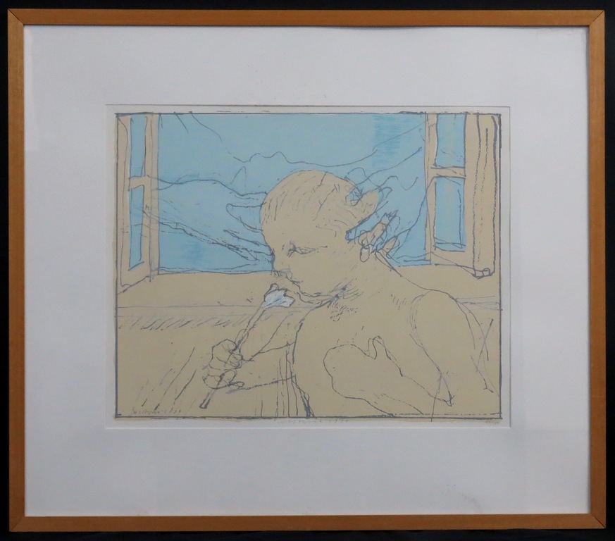 Co Westerik: Zeefdruk, Aanraking van buitenaf - Ingelijst kopen? Bied vanaf 300!