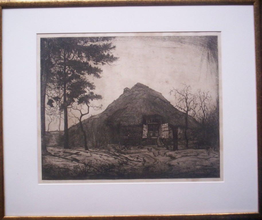 Jacques J.Koeman.1889-1978.Plaggenhut Blaricum.    kopen? Bied vanaf 250!