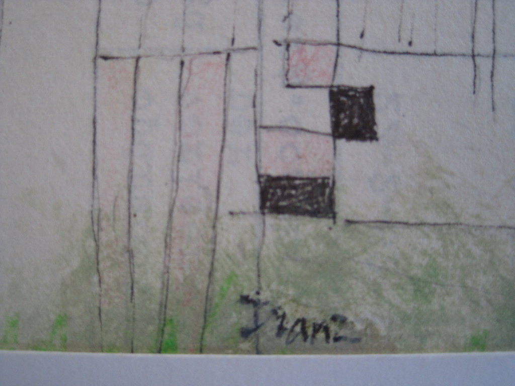 Nieuwe Haagse School Aquarel/Inkt Geometrisch landschap Piet Franz 1922-1991 kopen? Bied vanaf 1!