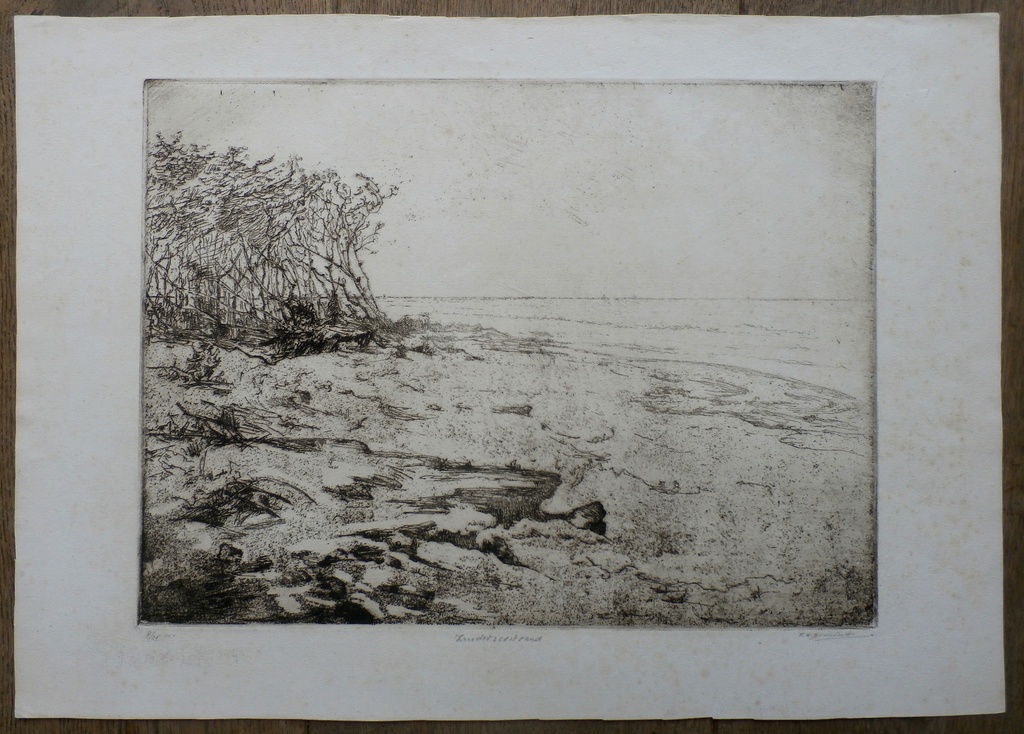 Frederika Broeksmit - ets: Zuiderzeestrand - 1914 kopen? Bied vanaf 55!