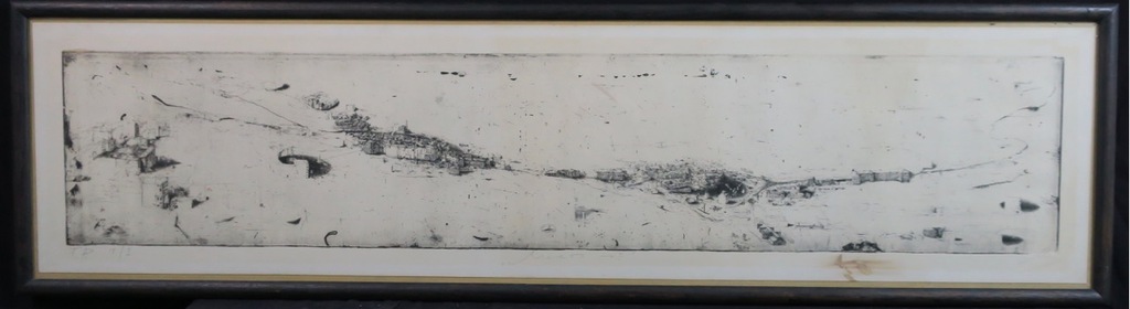 Onbekend gesigneerd: Ets, Meero I - Ingelijst (Zeer groot) verkocht voor € 50!