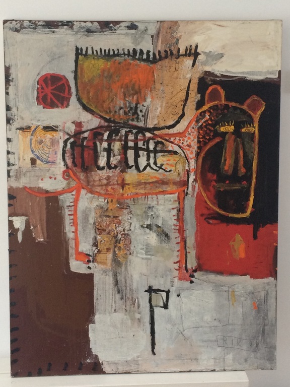 Rik van Iersel: Acryl/Gemengde Technieken, Splitting Animals verkocht voor € 950!