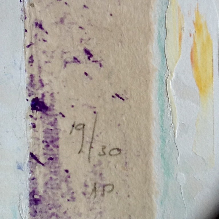 Peter Schenk, unica, verf en collage op zeefdruk, gesigneerd, 2005 kopen? Bied vanaf 85!